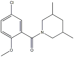 (5-chloro-2-methoxyphenyl)-(3,5-dimethylpiperidin-1-yl)methanone Struktur