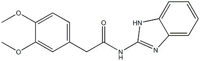 N-(1H-benzimidazol-2-yl)-2-(3,4-dimethoxyphenyl)acetamide Struktur