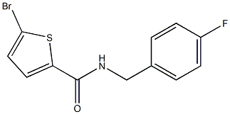 5-bromo-N-[(4-fluorophenyl)methyl]thiophene-2-carboxamide Struktur