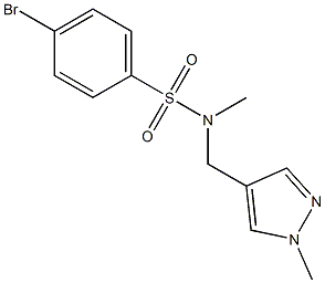 4-bromo-N-methyl-N-[(1-methylpyrazol-4-yl)methyl]benzenesulfonamide Struktur