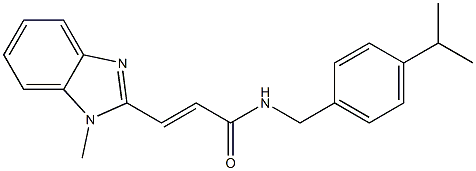 (E)-3-(1-methylbenzimidazol-2-yl)-N-[(4-propan-2-ylphenyl)methyl]prop-2-enamide Struktur