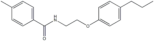 4-methyl-N-[2-(4-propylphenoxy)ethyl]benzamide Struktur