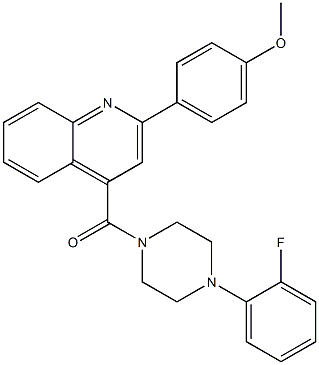 [4-(2-fluorophenyl)piperazin-1-yl]-[2-(4-methoxyphenyl)quinolin-4-yl]methanone Struktur