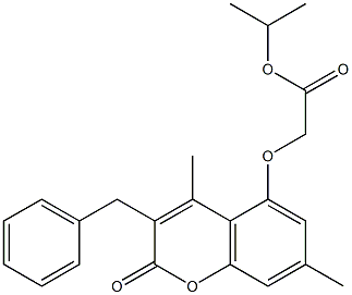 propan-2-yl 2-(3-benzyl-4,7-dimethyl-2-oxochromen-5-yl)oxyacetate Structure