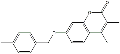 3,4-dimethyl-7-[(4-methylphenyl)methoxy]chromen-2-one Struktur