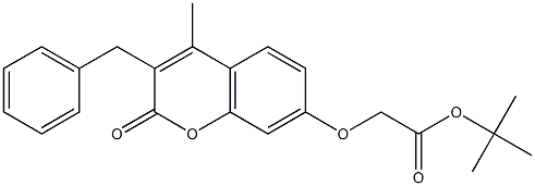 tert-butyl 2-(3-benzyl-4-methyl-2-oxochromen-7-yl)oxyacetate Struktur