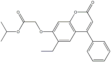 propan-2-yl 2-(6-ethyl-2-oxo-4-phenylchromen-7-yl)oxyacetate Struktur