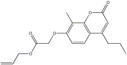 prop-2-enyl 2-(8-methyl-2-oxo-4-propylchromen-7-yl)oxyacetate Struktur