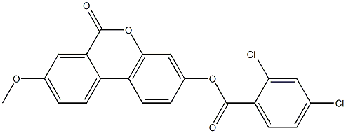 (8-methoxy-6-oxobenzo[c]chromen-3-yl) 2,4-dichlorobenzoate Struktur