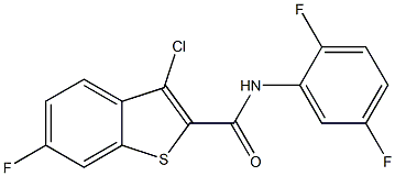 3-chloro-N-(2,5-difluorophenyl)-6-fluoro-1-benzothiophene-2-carboxamide Struktur