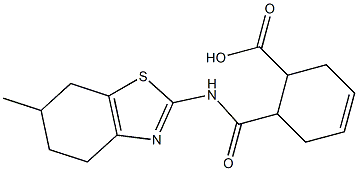 6-[(6-methyl-4,5,6,7-tetrahydro-1,3-benzothiazol-2-yl)carbamoyl]cyclohex-3-ene-1-carboxylic acid