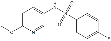 4-fluoro-N-(6-methoxypyridin-3-yl)benzenesulfonamide Struktur