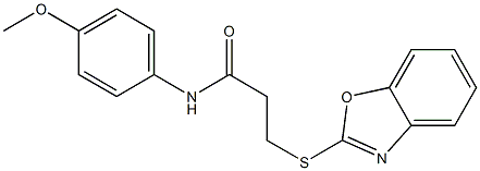 3-(1,3-benzoxazol-2-ylsulfanyl)-N-(4-methoxyphenyl)propanamide Struktur