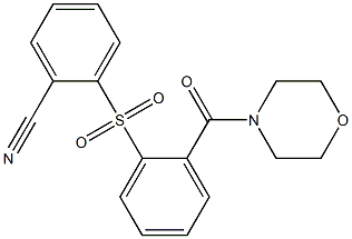 2-[2-(morpholine-4-carbonyl)phenyl]sulfonylbenzonitrile Structure