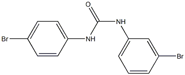 1-(3-bromophenyl)-3-(4-bromophenyl)urea Struktur