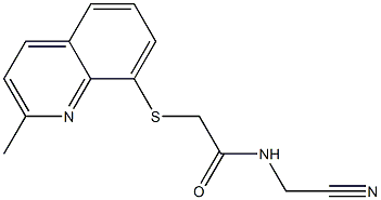 N-(cyanomethyl)-2-(2-methylquinolin-8-yl)sulfanylacetamide Struktur