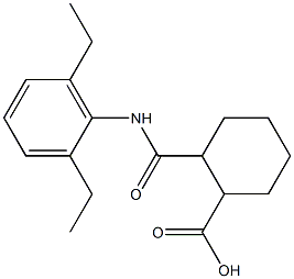 2-[(2,6-diethylphenyl)carbamoyl]cyclohexane-1-carboxylic acid Struktur