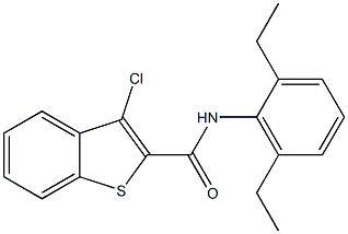 3-chloro-N-(2,6-diethylphenyl)-1-benzothiophene-2-carboxamide Struktur