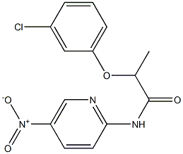 2-(3-chlorophenoxy)-N-(5-nitropyridin-2-yl)propanamide Struktur