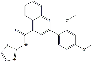 2-(2,4-dimethoxyphenyl)-N-(1,3-thiazol-2-yl)quinoline-4-carboxamide Struktur