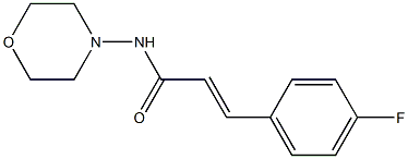 (E)-3-(4-fluorophenyl)-N-morpholin-4-ylprop-2-enamide Struktur