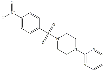 2-[4-(4-nitrophenyl)sulfonylpiperazin-1-yl]pyrimidine Struktur