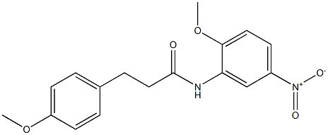 N-(2-methoxy-5-nitrophenyl)-3-(4-methoxyphenyl)propanamide Struktur