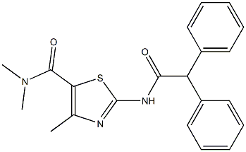 2-[(2,2-diphenylacetyl)amino]-N,N,4-trimethyl-1,3-thiazole-5-carboxamide Struktur