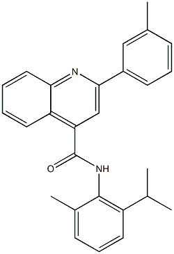 2-(3-methylphenyl)-N-(2-methyl-6-propan-2-ylphenyl)quinoline-4-carboxamide Struktur