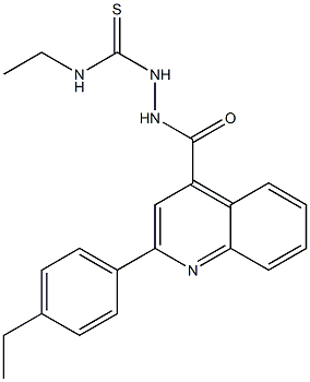 1-ethyl-3-[[2-(4-ethylphenyl)quinoline-4-carbonyl]amino]thiourea Struktur