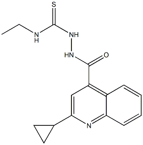 1-[(2-cyclopropylquinoline-4-carbonyl)amino]-3-ethylthiourea Struktur