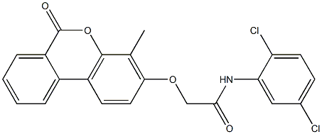 N-(2,5-dichlorophenyl)-2-(4-methyl-6-oxobenzo[c]chromen-3-yl)oxyacetamide Struktur