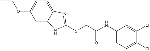 N-(3,4-dichlorophenyl)-2-[(6-ethoxy-1H-benzimidazol-2-yl)sulfanyl]acetamide Struktur