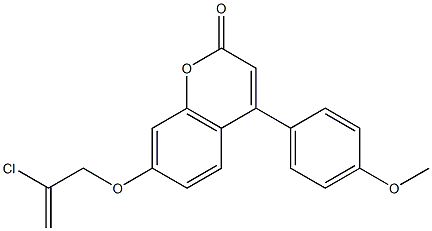 7-(2-chloroprop-2-enoxy)-4-(4-methoxyphenyl)chromen-2-one Struktur