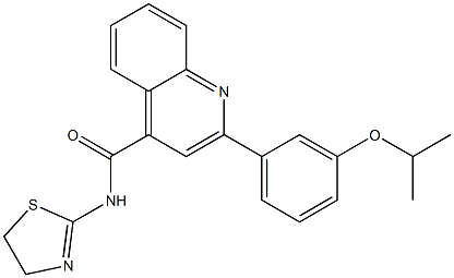 N-(4,5-dihydro-1,3-thiazol-2-yl)-2-(3-propan-2-yloxyphenyl)quinoline-4-carboxamide Struktur