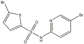 5-bromo-N-(5-bromopyridin-2-yl)thiophene-2-sulfonamide Struktur