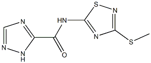 N-(3-methylsulfanyl-1,2,4-thiadiazol-5-yl)-1H-1,2,4-triazole-5-carboxamide Struktur