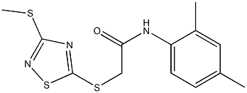 N-(2,4-dimethylphenyl)-2-[(3-methylsulfanyl-1,2,4-thiadiazol-5-yl)sulfanyl]acetamide Struktur