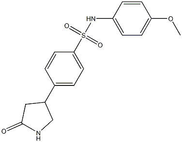 N-(4-methoxyphenyl)-4-(5-oxopyrrolidin-3-yl)benzenesulfonamide Struktur