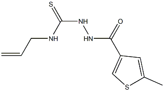 1-[(5-methylthiophene-3-carbonyl)amino]-3-prop-2-enylthiourea Struktur