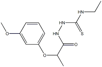 1-ethyl-3-[2-(3-methoxyphenoxy)propanoylamino]thiourea Struktur