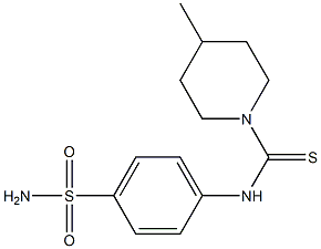 4-methyl-N-(4-sulfamoylphenyl)piperidine-1-carbothioamide Struktur