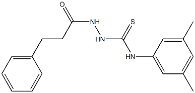 1-(3,5-dimethylphenyl)-3-(3-phenylpropanoylamino)thiourea Struktur