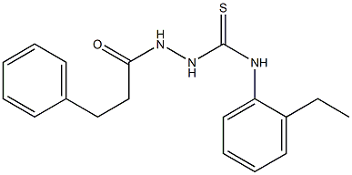 1-(2-ethylphenyl)-3-(3-phenylpropanoylamino)thiourea Structure