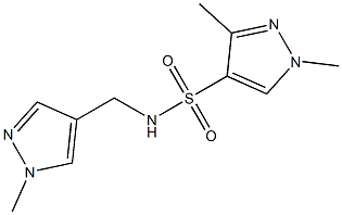 1,3-dimethyl-N-[(1-methylpyrazol-4-yl)methyl]pyrazole-4-sulfonamide Struktur