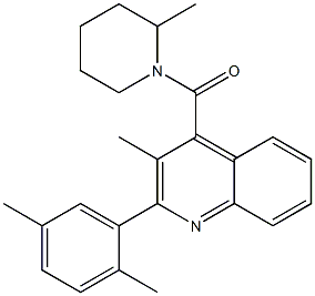 [2-(2,5-dimethylphenyl)-3-methylquinolin-4-yl]-(2-methylpiperidin-1-yl)methanone Struktur