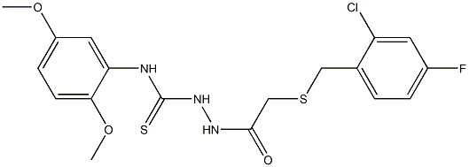 1-[[2-[(2-chloro-4-fluorophenyl)methylsulfanyl]acetyl]amino]-3-(2,5-dimethoxyphenyl)thiourea Structure