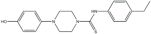 N-(4-ethylphenyl)-4-(4-hydroxyphenyl)piperazine-1-carbothioamide Struktur