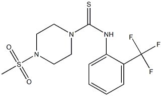 4-methylsulfonyl-N-[2-(trifluoromethyl)phenyl]piperazine-1-carbothioamide Struktur