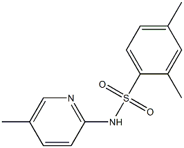 2,4-dimethyl-N-(5-methylpyridin-2-yl)benzenesulfonamide Struktur